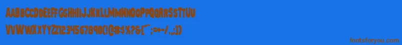Police Mysterymobilecond – polices brunes sur fond bleu
