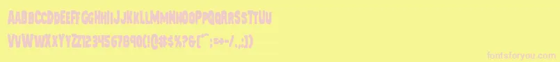 Mysterymobilecond Font – Pink Fonts on Yellow Background