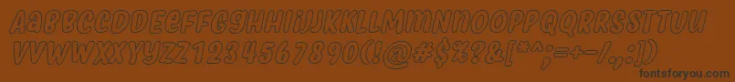 MyfridaHollowItalic Font – Black Fonts on Brown Background