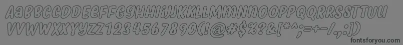 MyfridaHollowItalic Font – Black Fonts on Gray Background