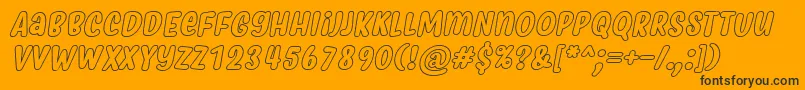 MyfridaHollowItalic Font – Black Fonts on Orange Background