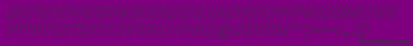 MyfridaHollowItalic Font – Black Fonts on Purple Background