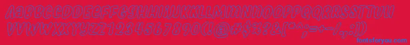 MyfridaHollowItalic Font – Blue Fonts on Red Background