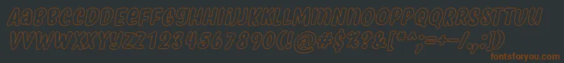 MyfridaHollowItalic Font – Brown Fonts on Black Background