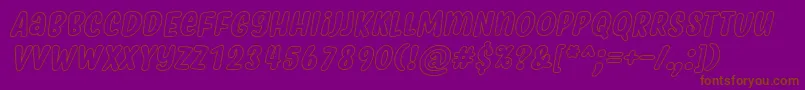 MyfridaHollowItalic Font – Brown Fonts on Purple Background