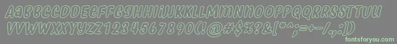 MyfridaHollowItalic Font – Green Fonts on Gray Background
