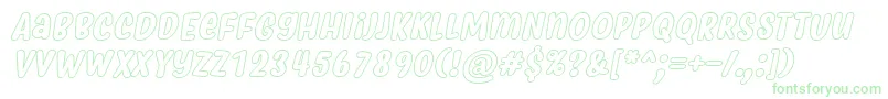 MyfridaHollowItalic Font – Green Fonts on White Background