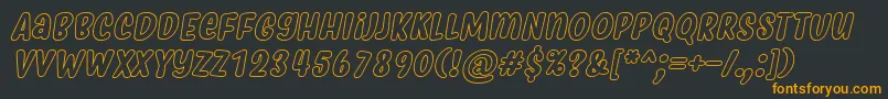 MyfridaHollowItalic Font – Orange Fonts on Black Background