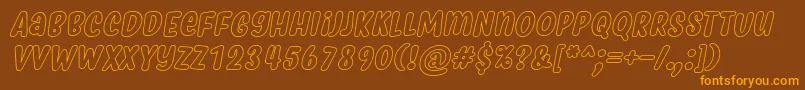 MyfridaHollowItalic Font – Orange Fonts on Brown Background