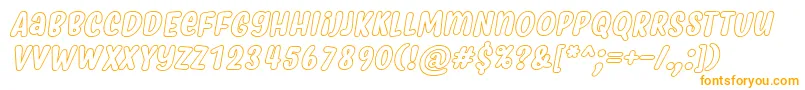 フォントMyfridaHollowItalic – オレンジのフォント