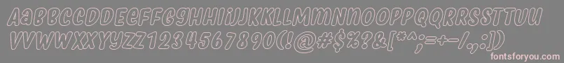 MyfridaHollowItalic Font – Pink Fonts on Gray Background