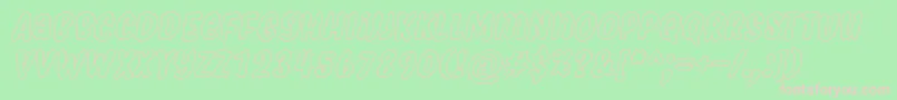 MyfridaHollowItalic Font – Pink Fonts on Green Background