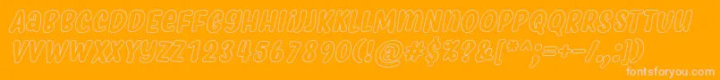 MyfridaHollowItalic Font – Pink Fonts on Orange Background