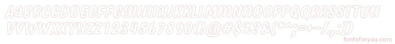MyfridaHollowItalic Font – Pink Fonts on White Background