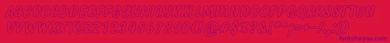 MyfridaHollowItalic Font – Purple Fonts on Red Background