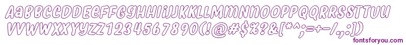MyfridaHollowItalic Font – Purple Fonts on White Background