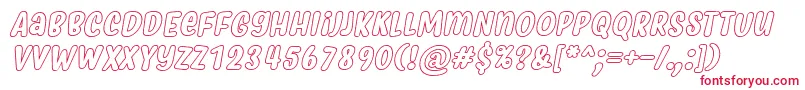 MyfridaHollowItalic Font – Red Fonts on White Background