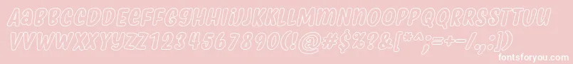 MyfridaHollowItalic Font – White Fonts on Pink Background