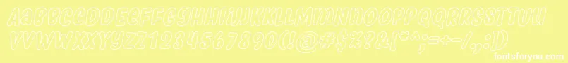 MyfridaHollowItalic Font – White Fonts on Yellow Background