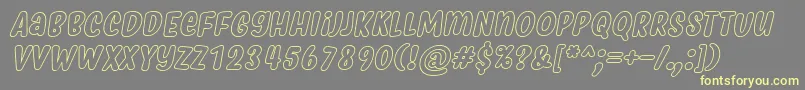 MyfridaHollowItalic Font – Yellow Fonts on Gray Background