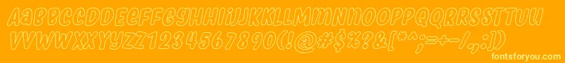 MyfridaHollowItalic Font – Yellow Fonts on Orange Background