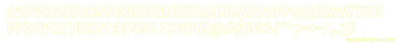 MyfridaHollowItalic Font – Yellow Fonts on White Background