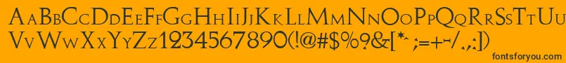 Stowe Font – Black Fonts on Orange Background
