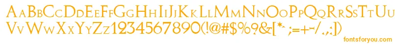 Stowe-Schriftart – Orangefarbene Schriften