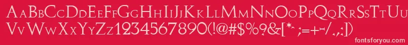 Stowe Font – Pink Fonts on Red Background