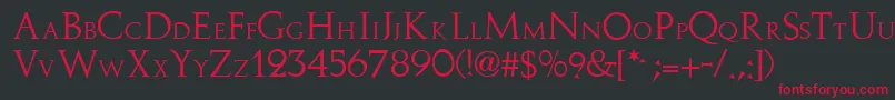 Stowe Font – Red Fonts on Black Background
