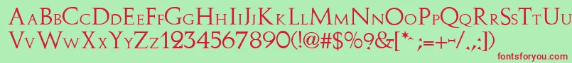 Stowe Font – Red Fonts on Green Background
