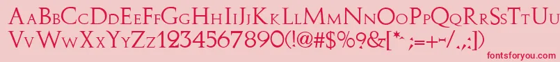 Stowe Font – Red Fonts on Pink Background