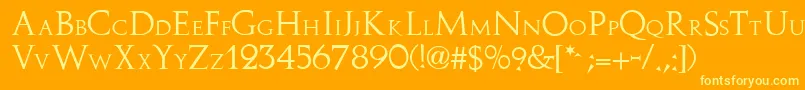 Stowe Font – Yellow Fonts on Orange Background