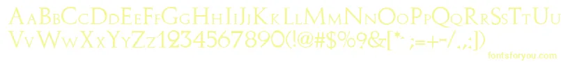 Stowe Font – Yellow Fonts on White Background