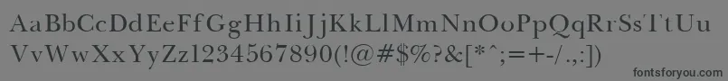 BaskervilleNormal Font – Black Fonts on Gray Background