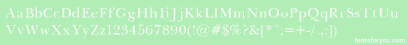 BaskervilleNormal Font – White Fonts on Green Background