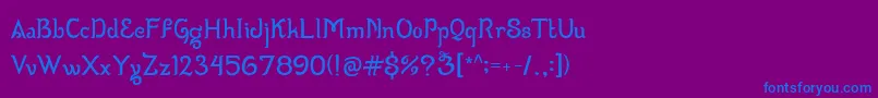 Wizzta Font – Blue Fonts on Purple Background