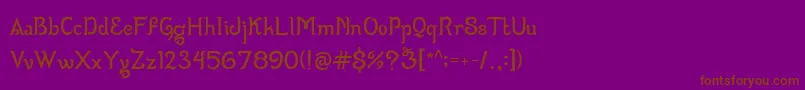 Wizzta Font – Brown Fonts on Purple Background