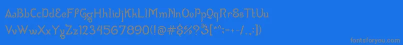 フォントWizzta – 青い背景に灰色の文字