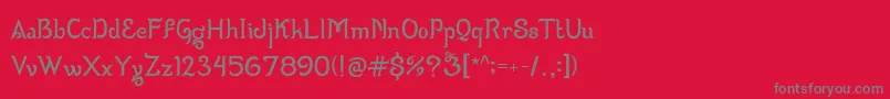 フォントWizzta – 赤い背景に灰色の文字