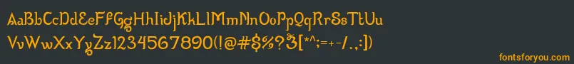 フォントWizzta – 黒い背景にオレンジの文字