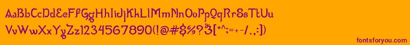 Wizzta Font – Purple Fonts on Orange Background