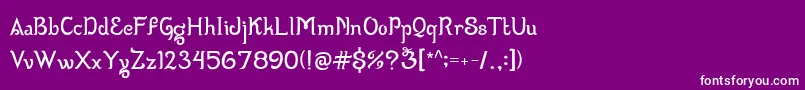 Wizzta Font – White Fonts on Purple Background