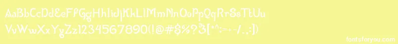 フォントWizzta – 黄色い背景に白い文字