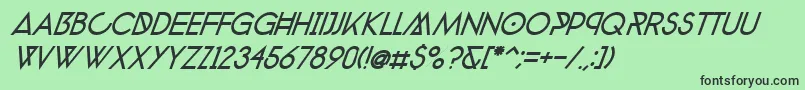 PhantomExtraItalic50-Schriftart – Schwarze Schriften auf grünem Hintergrund
