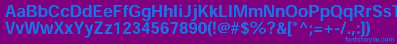 フォントHeiseikakugostdW7 – 紫色の背景に青い文字