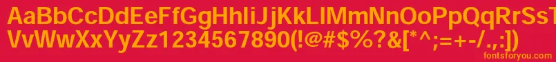 HeiseikakugostdW7 Font – Orange Fonts on Red Background