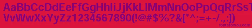 HeiseikakugostdW7 Font – Purple Fonts on Red Background