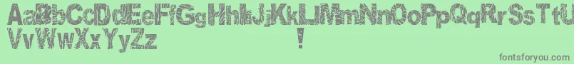 DistortedAndScratchy Font – Gray Fonts on Green Background