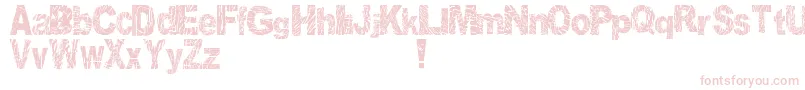 DistortedAndScratchy Font – Pink Fonts on White Background